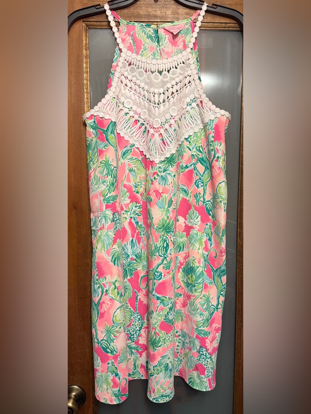 Lilly Pulitzer Women’s Pearl Soft Shift Size 10 Raz Berry Catty Shack Print